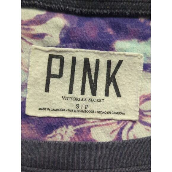 VS Pink Top Blue Athletic Shirt Long Sleeve Neutral Woman's Size Small - Picture 8 of 13